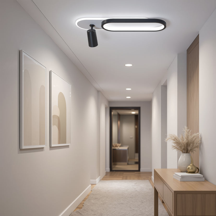 LED полилей с регулируем проектор FISSO Camilla 49W, светлина 3000/4000/6000k, черен LED полилей Заглавие по подразбиране Alessandro Design
