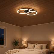 LED полилей с дистанционно RINOVA 66W, 2 кръга, студена/топла/неутрална светлина, димируем, черен LED полилей с дистанционно управление Заглавие по подразбиране Alessandro Design