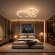 LED полилей с дистанционно управление BETTY 40W, 3 кръга, студена/топла/неутрална светлина, димируеми, бели, метални и акрилни LED полилеи с дистанционно управление Заглавие по подразбиране Alessandro Design