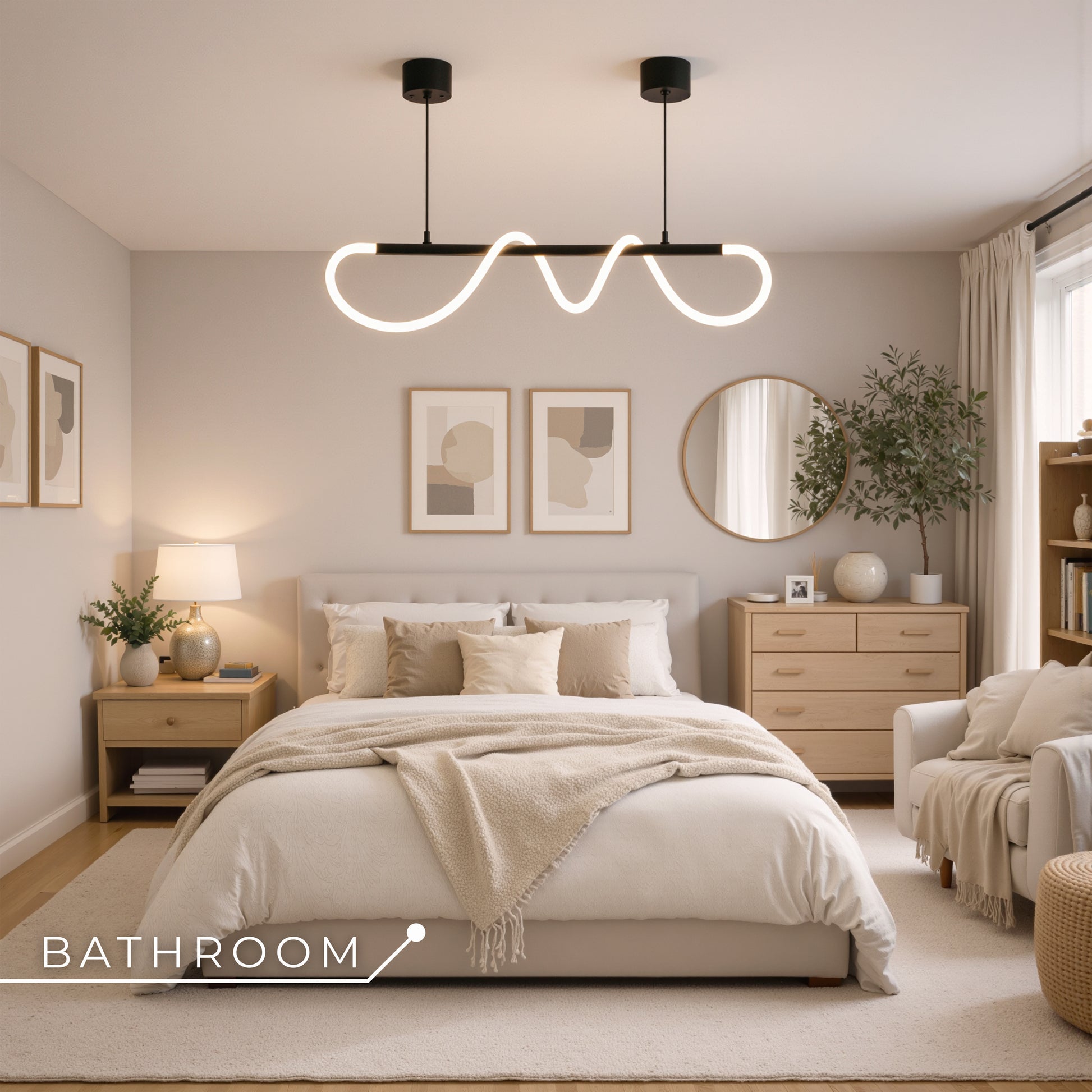 DIVINO LED полилей с гъвкава силиконова тръба - 24W, регулируема светлина, матово черно Модерни полилеи Заглавие по подразбиране Alessandro Design