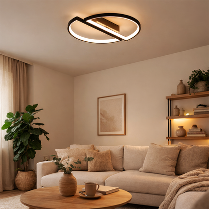 LED полилей с дистанционно управление VECTOR ARCUS 52W, 2 елемента, Студена/Топла/Неутрална светлина, Димируем, Черен LED полилей с дистанционно управление Default Title Alessandro Design
