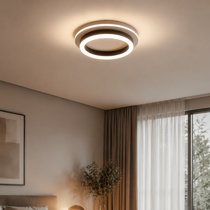 МОДЕРЕН LED полилей 25W, диаметър 20 см, кръгла, студена/топла/неутрална светлина, черни LED полилеи Заглавие по подразбиране Alessandro Design