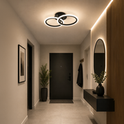 LED полилей с дистанционно BETTY 27W, 2 кръга, студена/топла/неутрална светлина, димируем, черен LED полилей с дистанционно управление Заглавие по подразбиране Alessandro Design