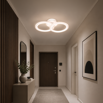 LED полилей с дистанционно BETTY 27W, 2 кръга, студена/топла/неутрална светлина, димируем, бял LED полилей с дистанционно управление Заглавие по подразбиране Alessandro Design