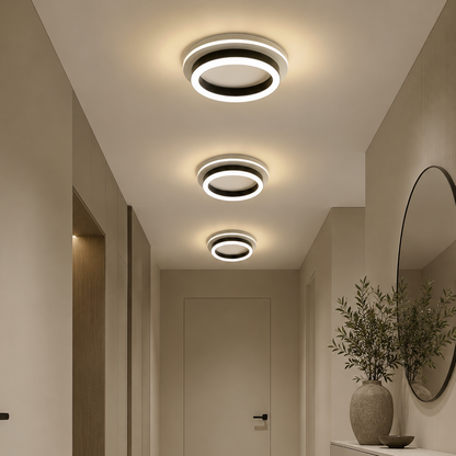 МОДЕРЕН LED полилей 25W, диаметър 20 см, кръгла, студена/топла/неутрална светлина, черни LED полилеи Заглавие по подразбиране Alessandro Design