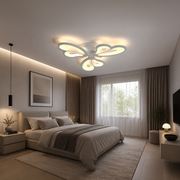 LED полилей с дистанционно управление BLOSSOM 40W, 3 венчелистчета, студена/топла/неутрална светлина, димиране, бял LED полилей с дистанционно управление Заглавие по подразбиране Alessandro Design