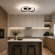 LED полилей VERTEX 21W, 2 квадрата, линейна, студена/топла/неутрална светлина, черни LED полилеи Заглавие по подразбиране Alessandro Design