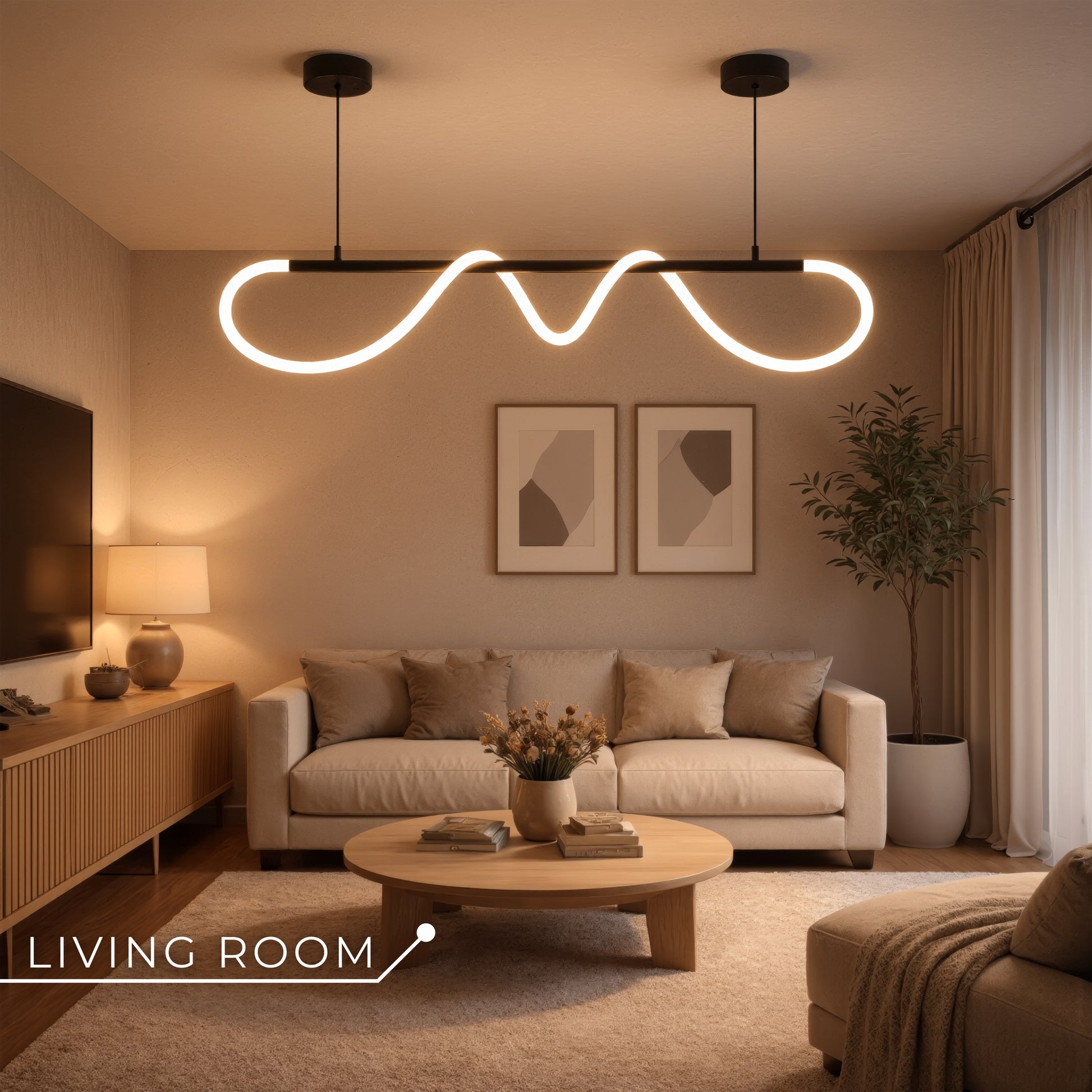DIVINO LED полилей с гъвкава силиконова тръба - 24W, регулируема светлина, матово черно Модерни полилеи Заглавие по подразбиране Alessandro Design