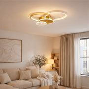 LED полилей с дистанционно управление KILLIAN 80W, 4 кръга, студена/топла/неутрална светлина, димиране, златни LED полилеи с дистанционно управление Заглавие по подразбиране Alessandro Design