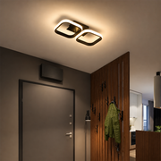 LED полилей VERTEX 21W, 2 квадрата, линейна, студена/топла/неутрална светлина, черни LED полилеи Заглавие по подразбиране Alessandro Design
