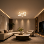 LED полилей с дистанционно управление GLORIOSA 95W, 5 венчелистчета, студена/топла/неутрална светлина, димиране, бял LED полилей с дистанционно управление Default Title Alessandro Design