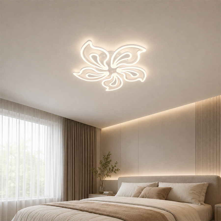 LED полилей с дистанционно управление LILY 86W, 5 елемента, Студена/Топла/Неутрална светлина, Димируем, Бял LED полилей с дистанционно управление Default Title Alessandro Design