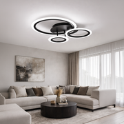 LED полилей с дистанционно BETTY 40W, 3 кръга, студена/топла/неутрална светлина, димируем, черен LED полилей с дистанционно управление Заглавие по подразбиране Alessandro Design