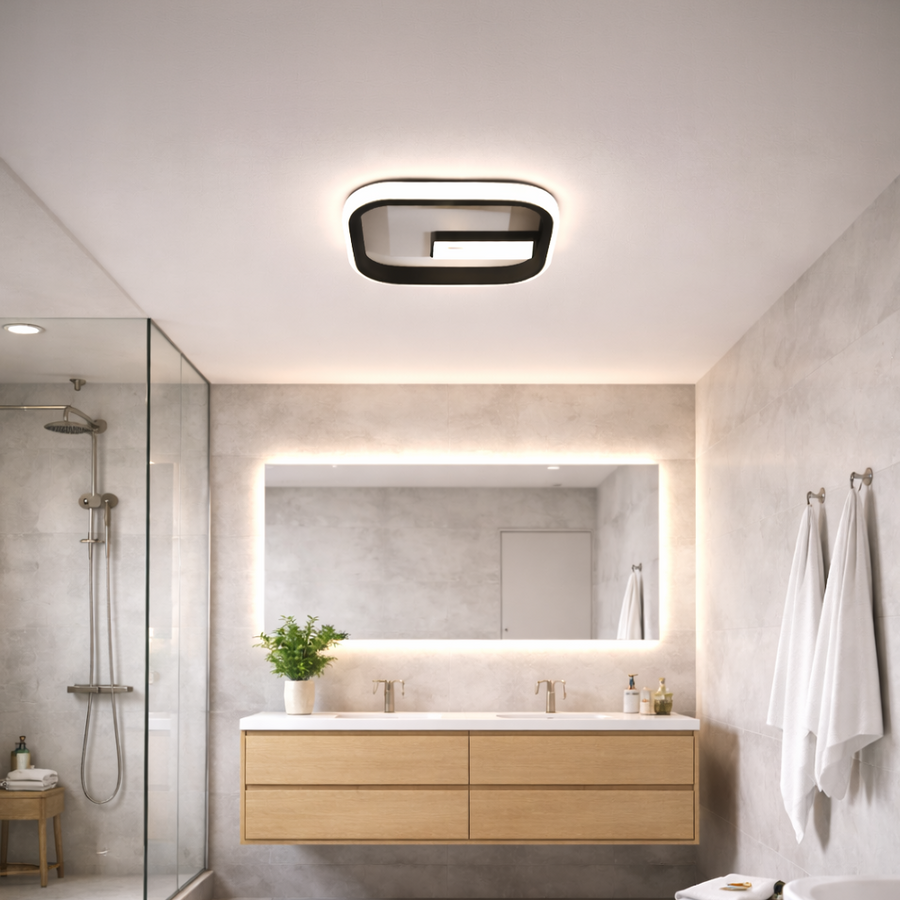 LED полилей VICTORIA 19W, квадратен, студена/топла/неутрална светлина, черен, бял LED полилей Заглавие по подразбиране Alessandro Design