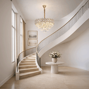 Кристален полилей WINDSOR Elegance 8x E14, диаметър 39 см, блестящо злато, регулируема височина, метални и кристални кристални полилеи Заглавие по подразбиране Alessandro Design