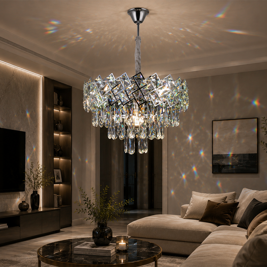 Кристален полилей WINDSOR Nobile 5xE14, диаметър 39 см, блестящ хром, регулируема височина Кристални полилеи Заглавие по подразбиране Alessandro Design