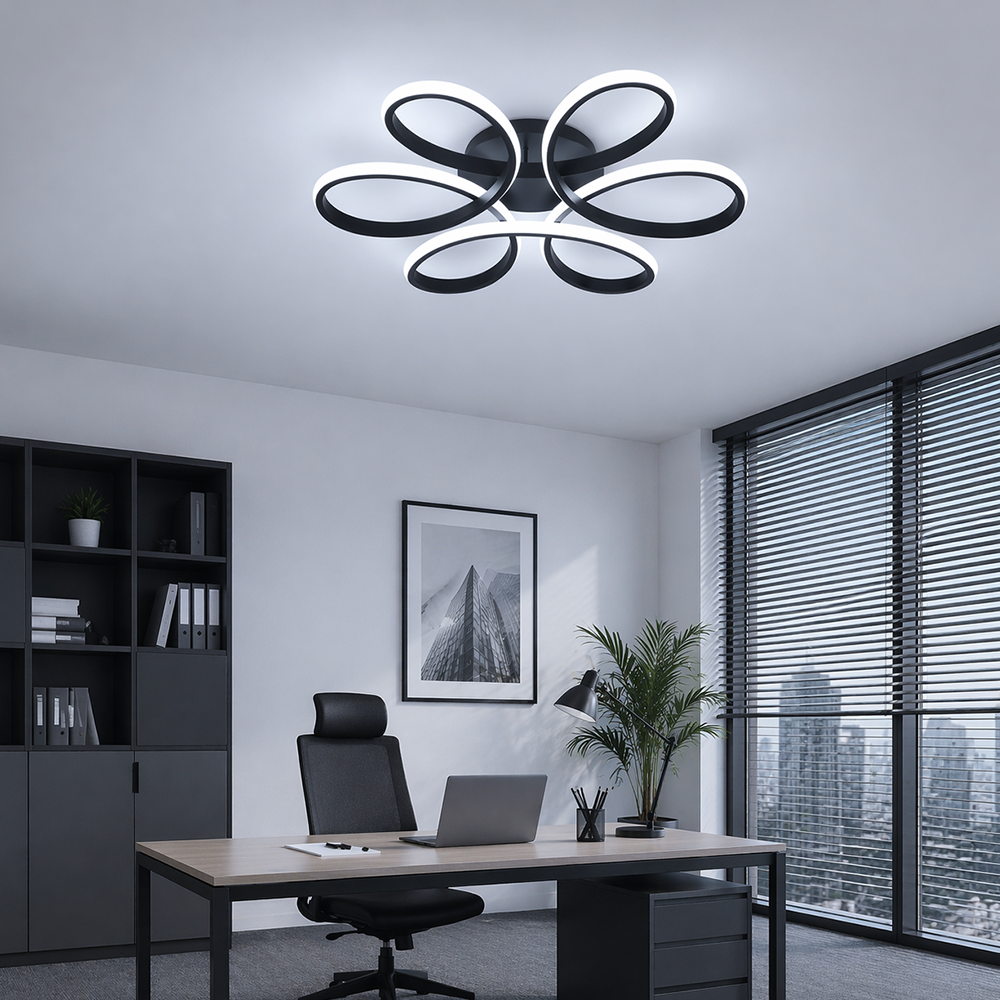 LED полилей с дистанционно HELIX 63W, Студена/Топла/Неутрална светлина, Димируем, Черен LED полилей с дистанционно управление Заглавие по подразбиране Alessandro Design