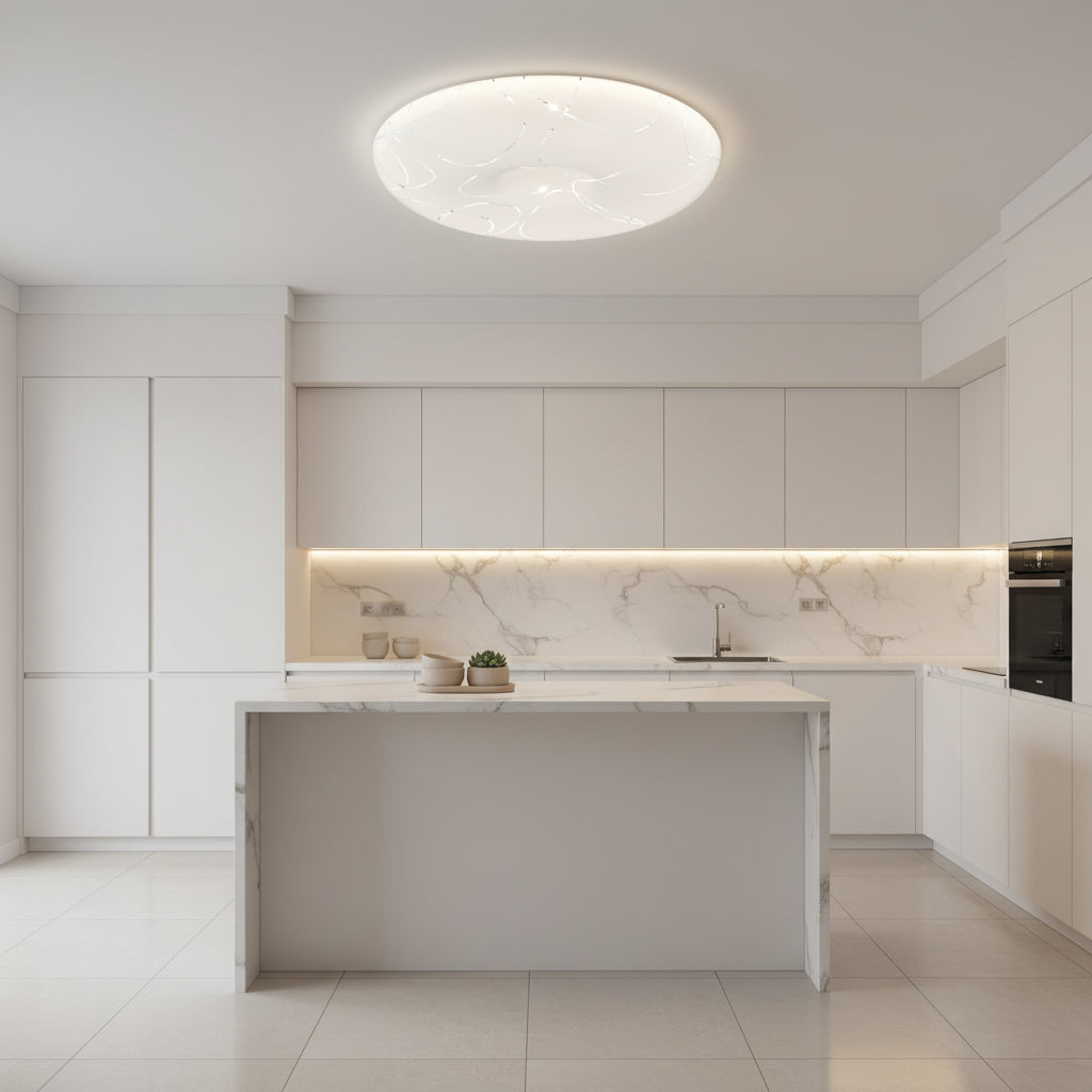 Plafonieră LED 35 cm, 31W, 3000K / 4000K / 6000K, Alb, Metal si Acril Plafoniere LED Default Title Alessandro Design