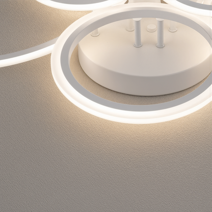 LED полилей с дистанционно BETTY 82W, 6 кръга, Студена/Топла/Неутрална светлина, Димируем, Бял LED полилей с дистанционно управление Заглавие по подразбиране Alessandro Design