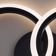 LED полилей с дистанционно BETTY 27W, 2 кръга, студена/топла/неутрална светлина, димируем, черен LED полилей с дистанционно управление Заглавие по подразбиране Alessandro Design