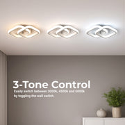 VERTEX Matrix LED полилей, припокриващи се диаманти, метални рамки, 24W, 2 диаманта, студена/топла/неутрална светлина 3000K/4000K/6000K, бели LED полилеи Заглавие по подразбиране Alessandro Design
