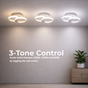 LED полилей VERTEX CIRCULA 21W, 2 кръга, метални рамки, студена/топла/неутрална светлина, бели LED полилеи Заглавие по подразбиране Alessandro Design