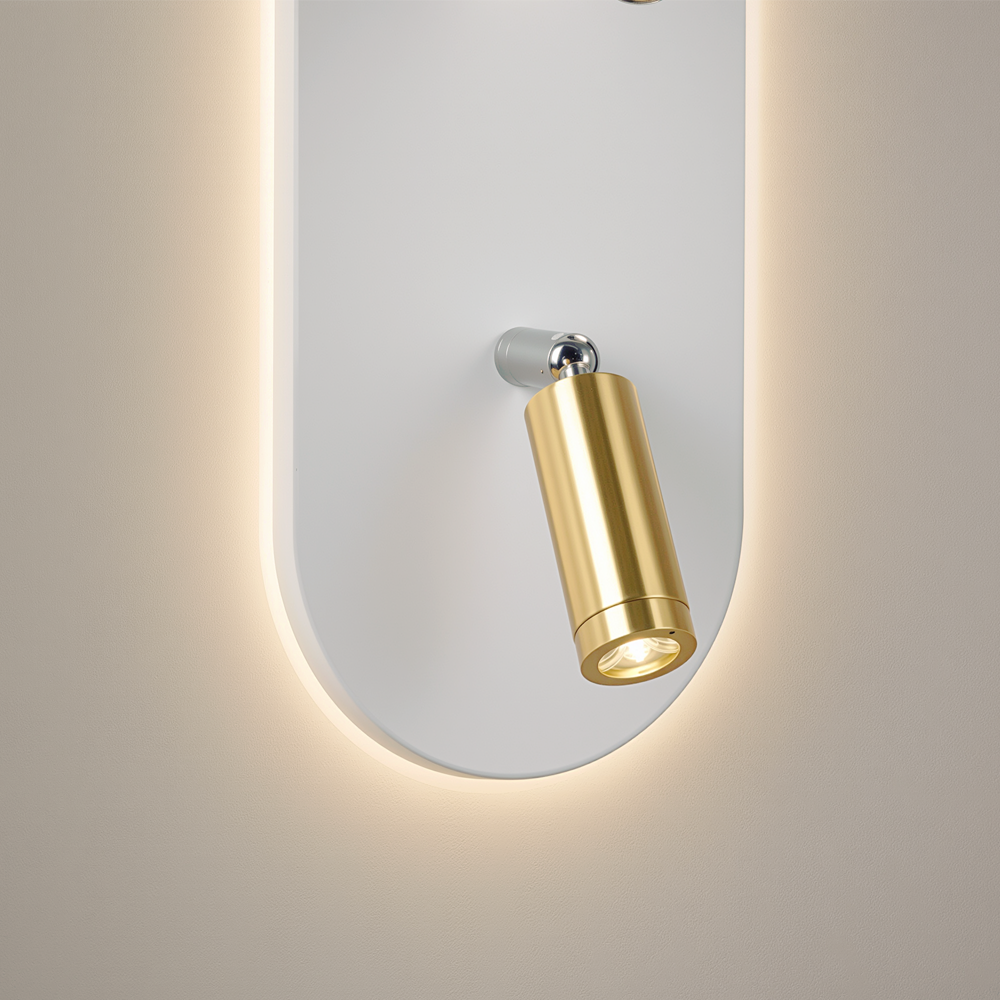 Lustra LED cu Proiector Reglabil FISSO Camilla, 66W, lumina Rece/Calda/Neutra, Auriu Lucios Lustre LED Default Title Alessandro Design