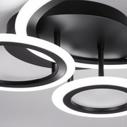 LED полилей с дистанционно BETTY 40W, 3 кръга, студена/топла/неутрална светлина, димируем, черен LED полилей с дистанционно управление Заглавие по подразбиране Alessandro Design