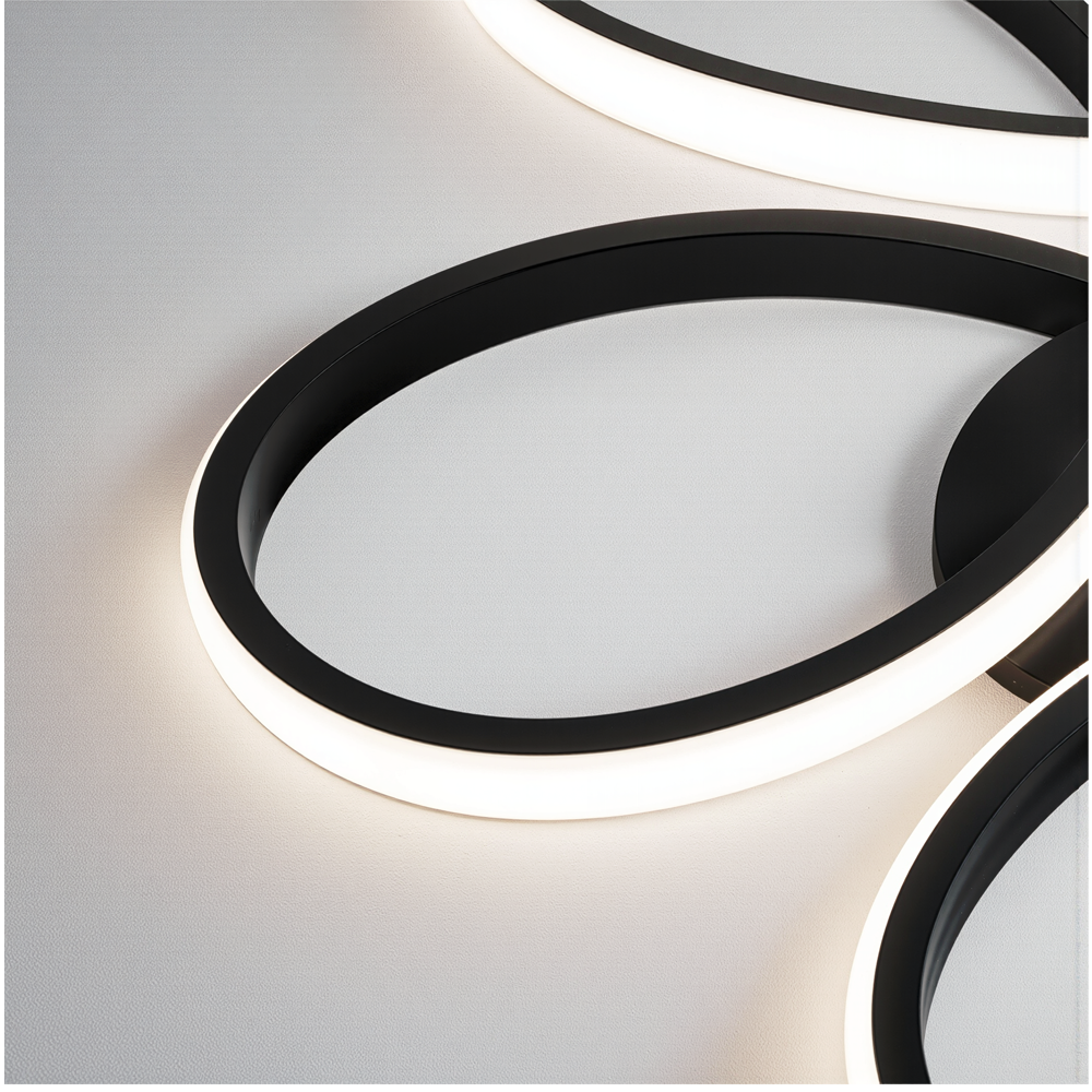 LED полилей с дистанционно HELIX 63W, Студена/Топла/Неутрална светлина, Димируем, Черен LED полилей с дистанционно управление Заглавие по подразбиране Alessandro Design