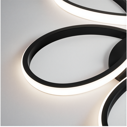 LED полилей с дистанционно HELIX 63W, Студена/Топла/Неутрална светлина, Димируем, Черен LED полилей с дистанционно управление Заглавие по подразбиране Alessandro Design