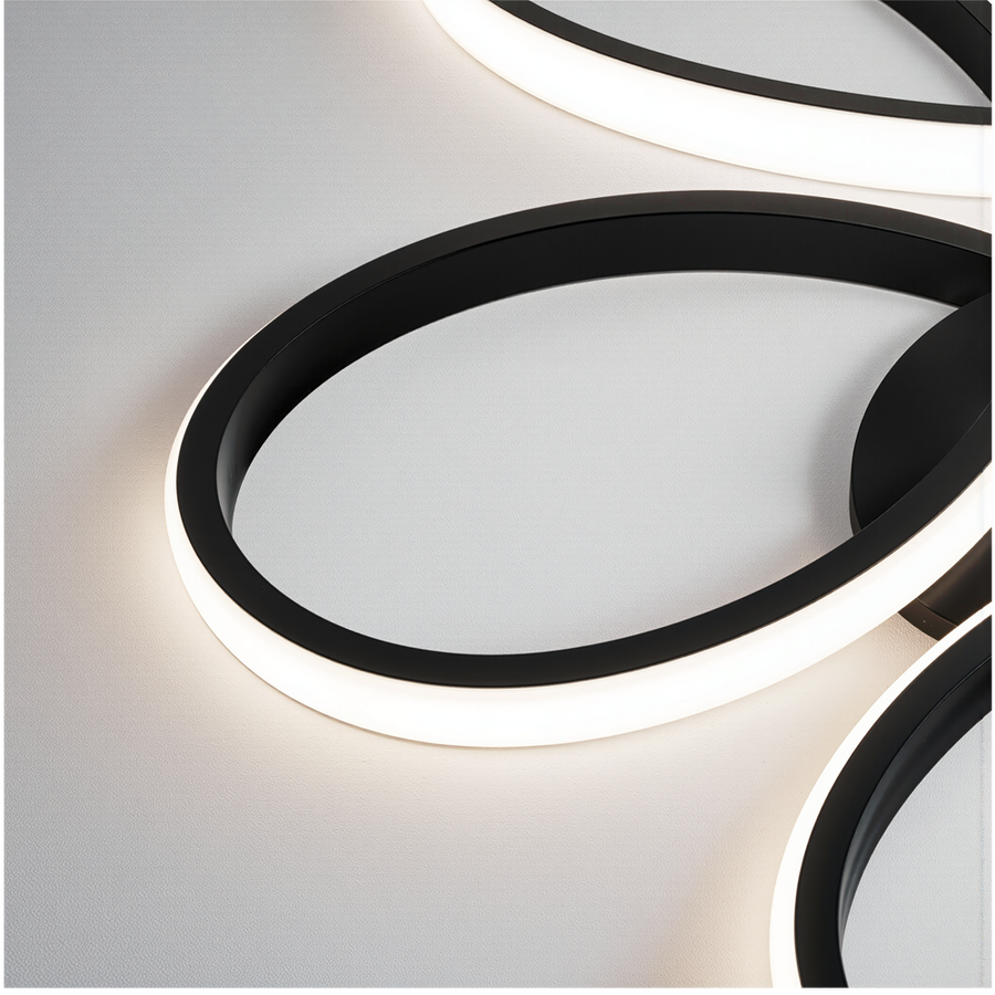 LED полилей с дистанционно HELIX 63W, Студена/Топла/Неутрална светлина, Димируем, Черен LED полилей с дистанционно управление Заглавие по подразбиране Alessandro Design