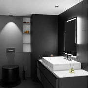 Правоъгълно LED огледало, 60x80cm, Rayonnement MotionGlow Marcello, система за обезпотяване, часовник и термометър, димируеми огледала Marcello Заглавие по подразбиране Alessandro Design