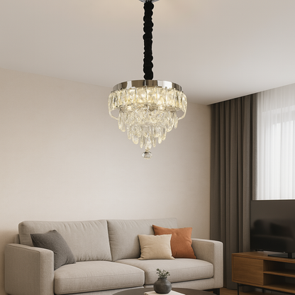 MEILI CRYSTAL CASCADA 300 – Кристален LED полилей, 52W, Ø300 mm, с дистанционно управление Кристални полилеи Заглавие по подразбиране Alessandro Design