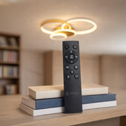 LED полилей с дистанционно управление KILLIAN 80W, 4 кръга, студена/топла/неутрална светлина, димиране, златни LED полилеи с дистанционно управление Заглавие по подразбиране Alessandro Design