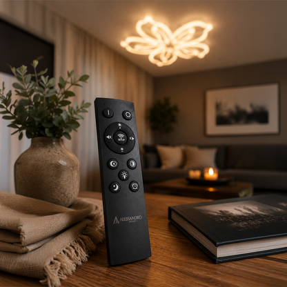 LED полилей с дистанционно управление LILY 86W, 5 елемента, Студена/Топла/Неутрална светлина, Димируем, Бял LED полилей с дистанционно управление Default Title Alessandro Design
