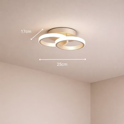 LED полилей VERTEX CIRCULA 21W, 2 кръга, метални рамки, студена/топла/неутрална светлина, бели LED полилеи Заглавие по подразбиране Alessandro Design