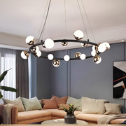 Акрилен висящ LED полилей Estella с дистанционно управление, 30 W, димируем, 3000K/4000K/6000K, златни, метални и акрилни LED полилеи с дистанционно управление Заглавие по подразбиране Alessandro Design