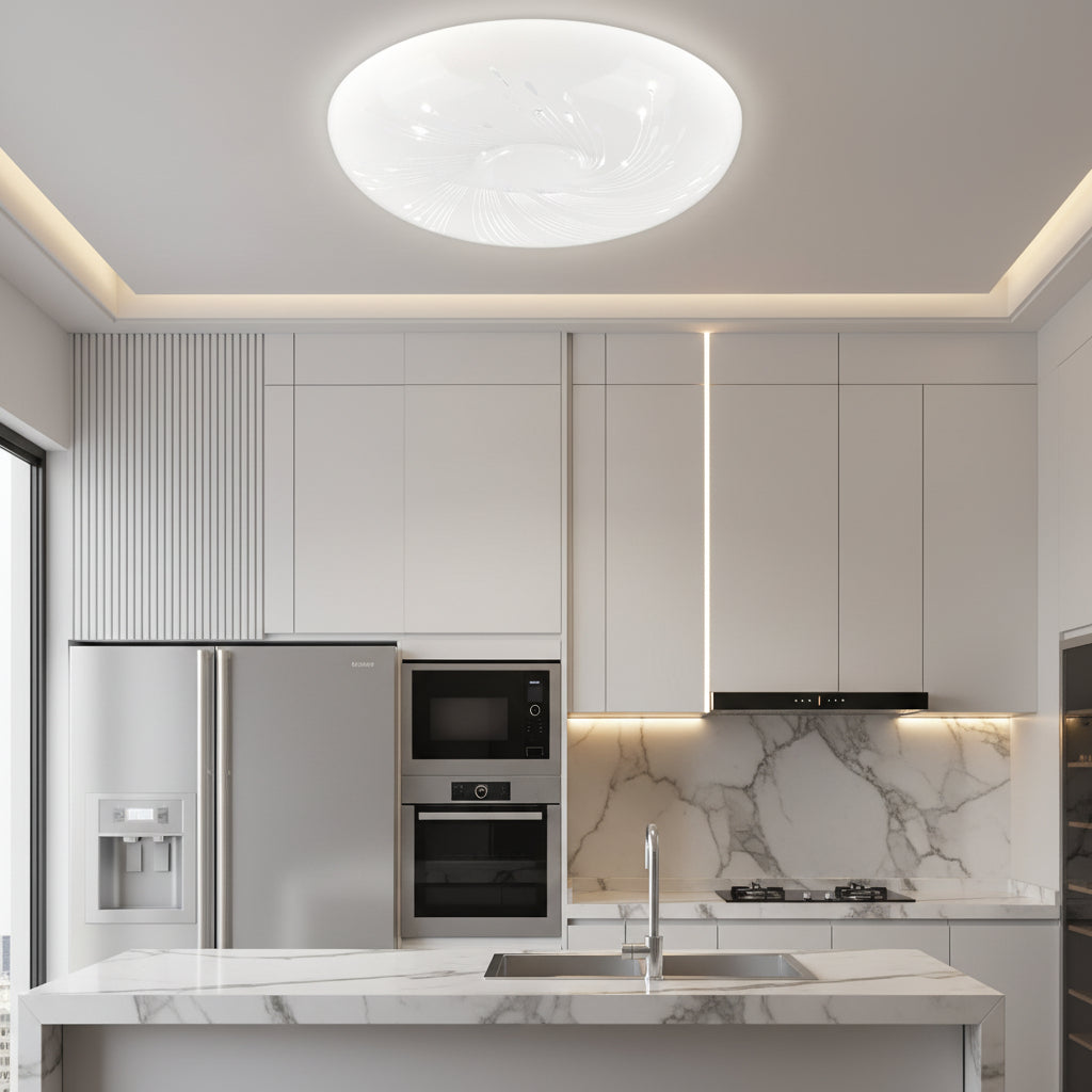 Plafonieră LED 35 cm, 31W, 3000K / 4000K / 6000K, Alb, Metal si Acril Plafoniere LED Default Title Alessandro Design