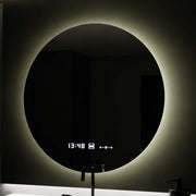 LED кръгло огледало, 80 см, Serenite MotionGlow Marcello, система за обезпотяване, часовник и термометър, димируеми огледала Marcello Заглавие по подразбиране Alessandro Design
