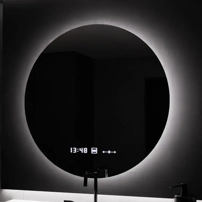 LED кръгло огледало, 70 см, Serenite MotionGlow Marcello, система за обезпотяване, часовник и термометър, димируеми огледала Marcello Заглавие по подразбиране Alessandro Design