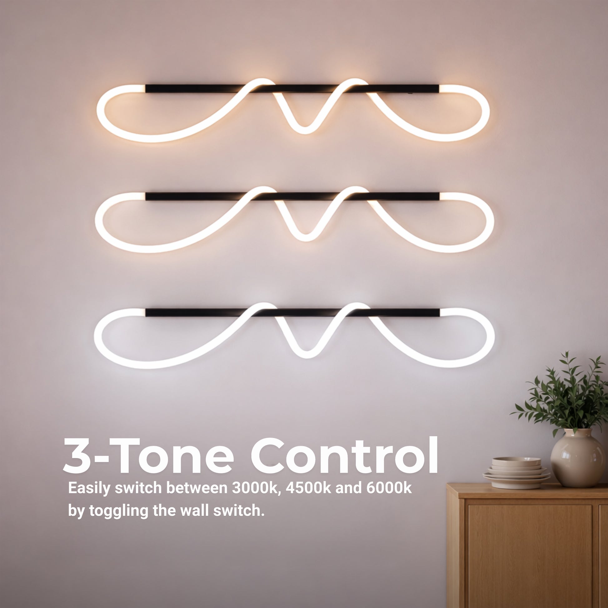 DIVINO LED полилей с гъвкава силиконова тръба - 24W, регулируема светлина, матово черно Модерни полилеи Заглавие по подразбиране Alessandro Design