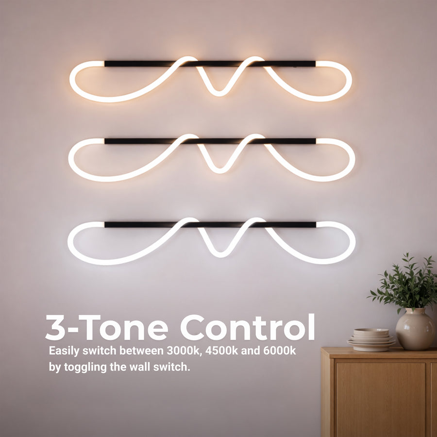 DIVINO LED полилей с гъвкава силиконова тръба - 24W, регулируема светлина, матово черно Модерни полилеи Заглавие по подразбиране Alessandro Design