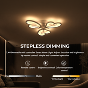 LED полилей с дистанционно управление BLOSSOM 40W, 3 венчелистчета, студена/топла/неутрална светлина, димиране, бял LED полилей с дистанционно управление Заглавие по подразбиране Alessandro Design