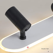 LED полилей с регулируем проектор FISSO Camilla 70W, студена/топла/неутрална светлина, черни LED полилеи Заглавие по подразбиране Alessandro Design