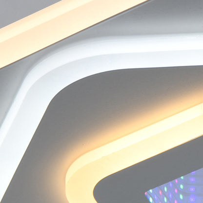 LED полилей NEXA 3D 46W, квадрат, студена/топла/неутрална светлина, бял LED полилеи Заглавие по подразбиране Alessandro Design