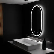Овално LED огледало, 60x80 см, Eminence MotionGlow Marcello, система за обезпотяване, часовник и термометър, димируеми огледала Marcello Заглавие по подразбиране Alessandro Design
