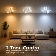 LED полилей с дистанционно управление LILY 86W, 5 елемента, Студена/Топла/Неутрална светлина, Димируем, Бял LED полилей с дистанционно управление Default Title Alessandro Design