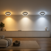 МОДЕРЕН LED полилей 25W, диаметър 20 см, кръгла, студена/топла/неутрална светлина, черни LED полилеи Заглавие по подразбиране Alessandro Design