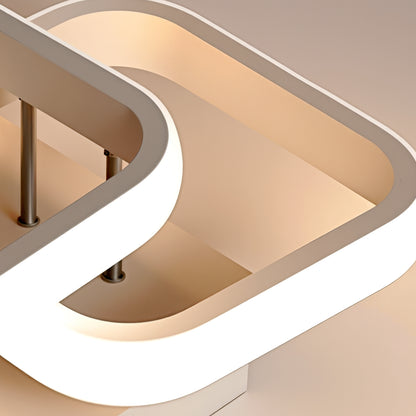 VERTEX Matrix LED полилей, припокриващи се диаманти, метални рамки, 24W, 2 диаманта, студена/топла/неутрална светлина 3000K/4000K/6000K, бели LED полилеи Заглавие по подразбиране Alessandro Design