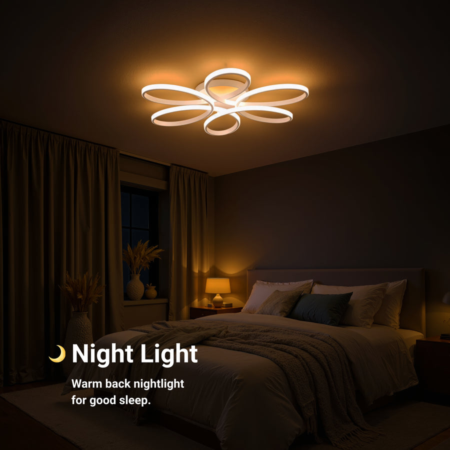 Lustra LED cu telecomanda ELIZA, 63W, lumina Rece/Calda/Neutra, Dimabila, Alb Lustre LED cu Telecomanda Default Title Alessandro Design
